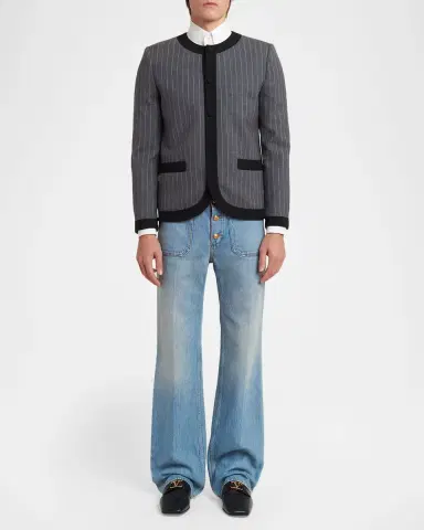 Valentino Garavani Men's Patch Pocket Jeans | Thumbnail 2
