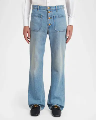 Valentino Garavani Men's Patch Pocket Jeans | Thumbnail 4