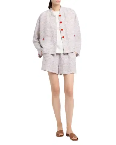 Giorgio Armani Single-Breasted Linen Caban Coat | Thumbnail 1