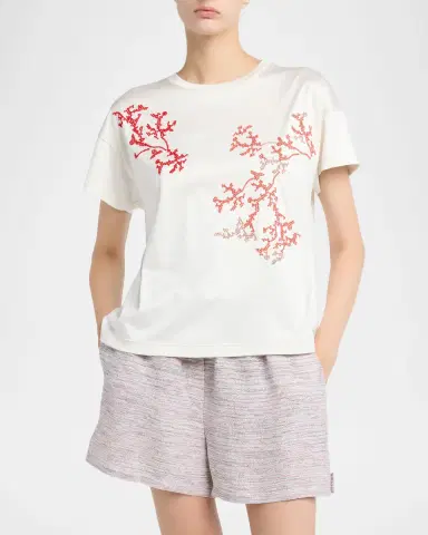 Giorgio Armani Embroidered Short-Sleeve T-Shirt | Thumbnail 4