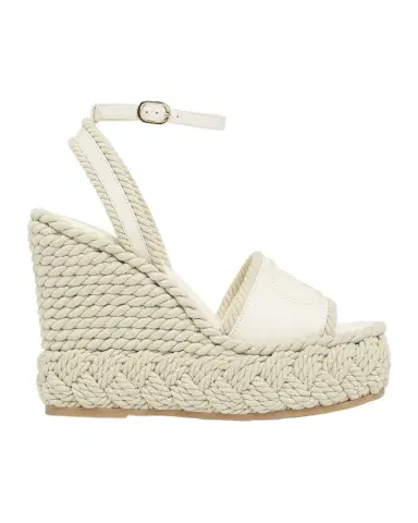 Valentino Garavani 130mm VLogo Signature Torchon Wedge Sandals | Thumbnail 1 Valentino Garavani 130mm VLogo Signature Torchon Wedge Sandals | Thumbnail 1