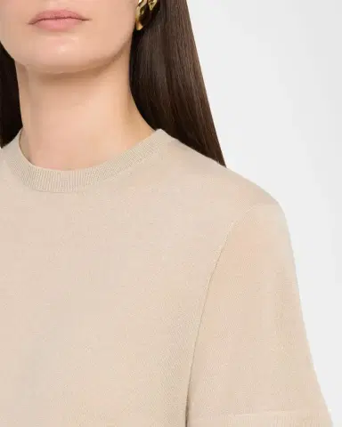 Co Cashmere Knit Short-Sleeve Shirt | Thumbnail 4 Co Cashmere Knit Short-Sleeve Shirt | Thumbnail 4