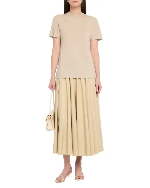 Cashmere Knit Short-Sleeve Shirt