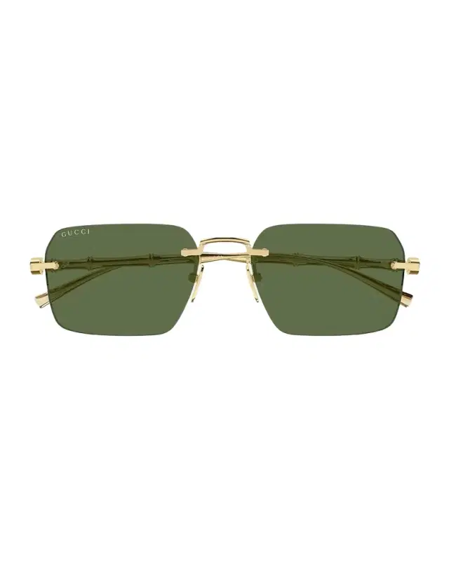 Gucci Men 's GG2154S-003 Metal Rectangle Sunglasses