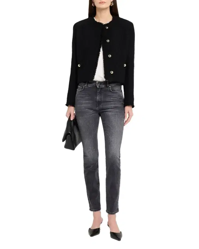 Fringed Button-Down Jacket