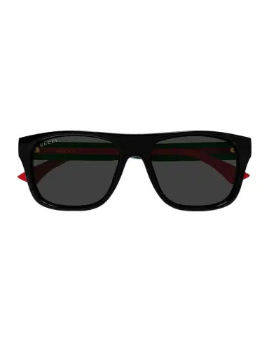 Gucci Men's GG2119S-001 Green and Red Acetate Rectangle Sunglasses | Thumbnail 1