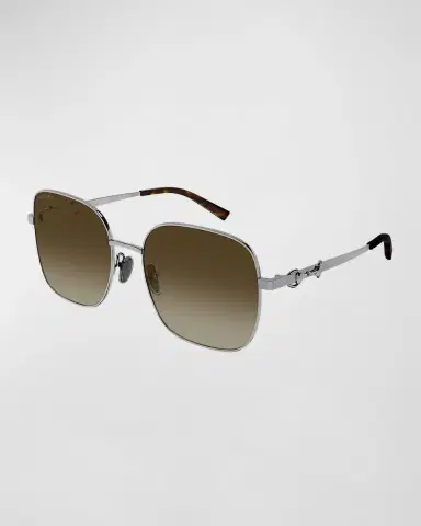 Gucci 58mm Metal Square Sunglasses | Thumbnail 2 Gucci 58mm Metal Square Sunglasses | Thumbnail 2