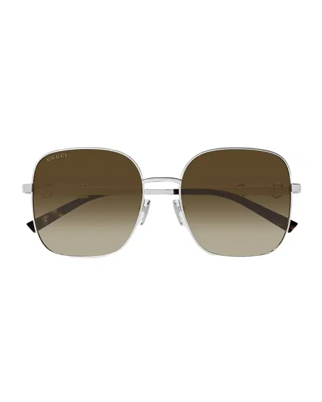 Gucci 58mm Metal Square Sunglasses