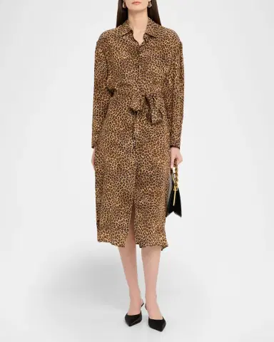 Weekend Max Mara Leopard-Print Silk Crepe De Chine Midi Shirtdress | Thumbnail 2 Weekend Max Mara Leopard-Print Silk Crepe De Chine Midi Shirtdress | Thumbnail 2