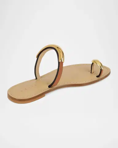 AMANU The Samburu Leather Toe-Ring Flat Sandals | Thumbnail 4