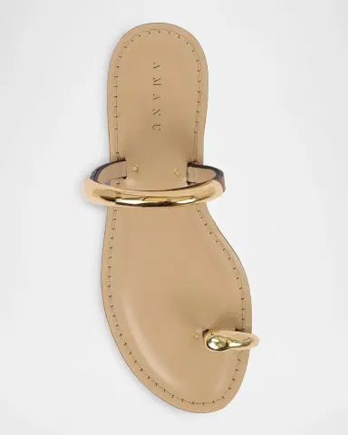AMANU The Samburu Leather Toe-Ring Flat Sandals | Thumbnail 6