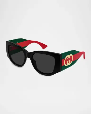 Gucci Web Stripe 55mm Oval Sunglasses | Thumbnail 2 Gucci Web Stripe 55mm Oval Sunglasses | Thumbnail 2