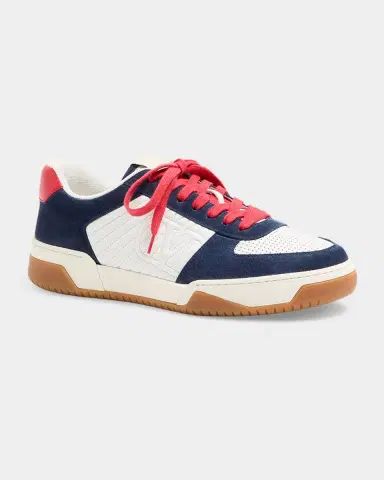 Valentino Garavani Men's Sparry Split Leather & Nappa Low-Top Sneakers | Thumbnail 3 Valentino Garavani Men's Sparry Split Leather & Nappa Low-Top Sneakers | Thumbnail 3