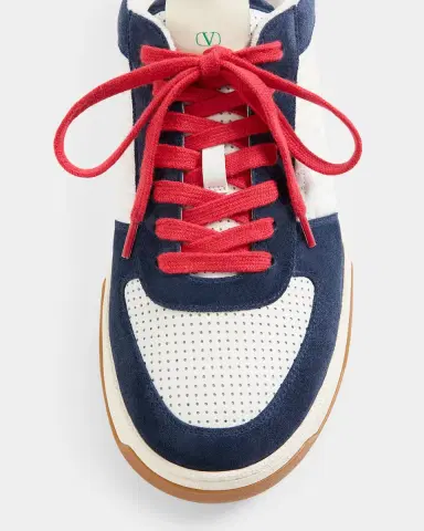 Valentino Garavani Men's Sparry Split Leather & Nappa Low-Top Sneakers | Thumbnail 5 Valentino Garavani Men's Sparry Split Leather & Nappa Low-Top Sneakers | Thumbnail 5