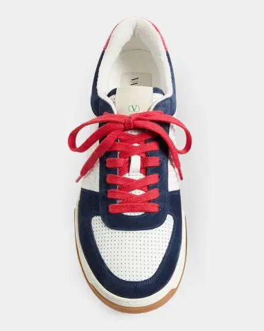 Valentino Garavani Men's Sparry Split Leather & Nappa Low-Top Sneakers | Thumbnail 6 Valentino Garavani Men's Sparry Split Leather & Nappa Low-Top Sneakers | Thumbnail 6