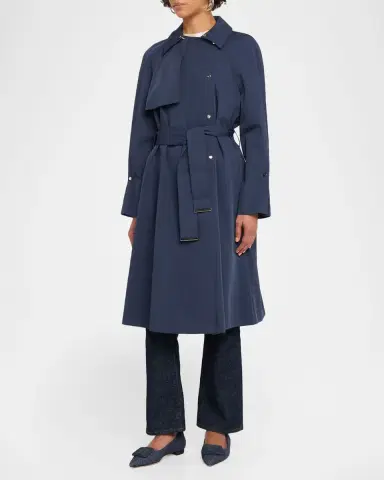 Emporio Armani Water-Repellent Trench Coat | Thumbnail 4 Emporio Armani Water-Repellent Trench Coat | Thumbnail 4