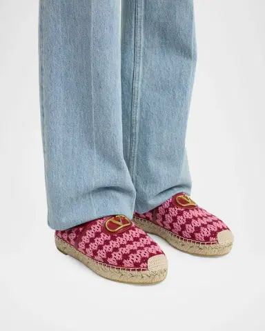 Valentino Garavani VLogo Signature Crochet Espadrille Mules | Thumbnail 2 Valentino Garavani VLogo Signature Crochet Espadrille Mules | Thumbnail 2