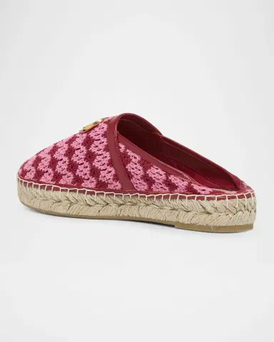 Valentino Garavani VLogo Signature Crochet Espadrille Mules | Thumbnail 4 Valentino Garavani VLogo Signature Crochet Espadrille Mules | Thumbnail 4