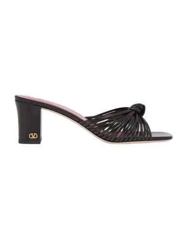Valentino Garavani 60mm Anne Knotted Leather Mules | Thumbnail 1 Valentino Garavani 60mm Anne Knotted Leather Mules | Thumbnail 1