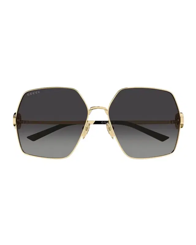 Gucci 61mm Metal Geometric Sunglasses