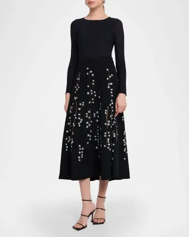 Libertine Sakura Embellished Midi Tulip Skirt | Thumbnail 2