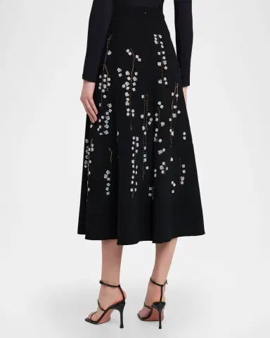 Libertine Sakura Embellished Midi Tulip Skirt | Thumbnail 3