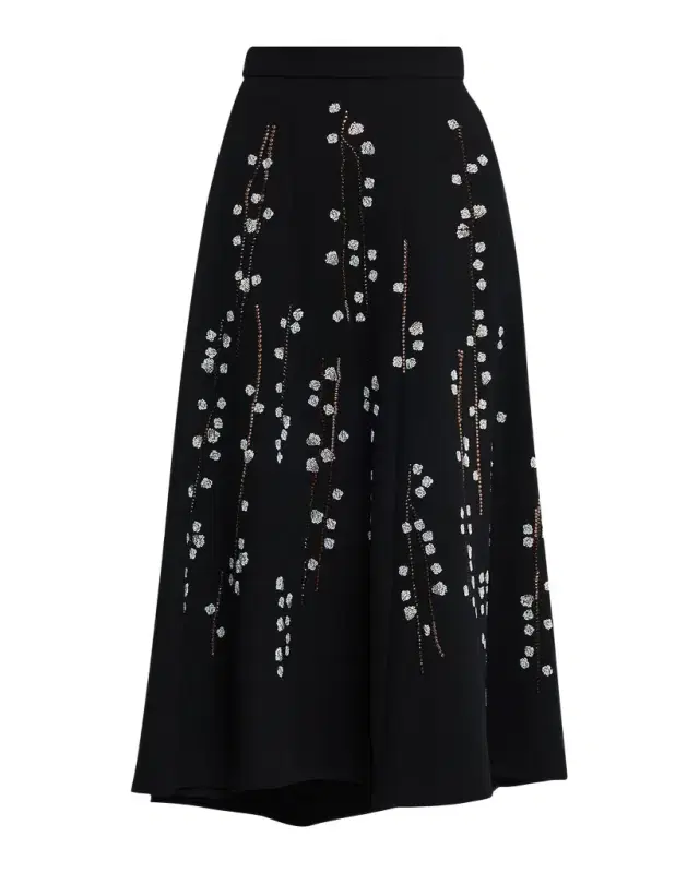 Sakura Embellished Midi Tulip Skirt