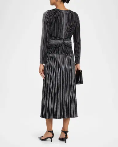 Misook Twist-Front Knit Midi Dress | Thumbnail 3