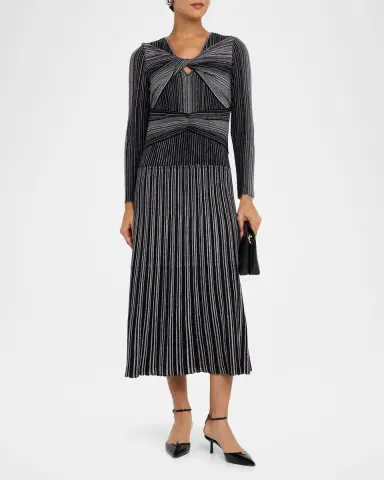 Misook Twist-Front Knit Midi Dress | Thumbnail 4