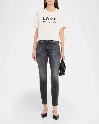 Weekend Max Mara Logo-Embroidered Cotton Jersey T-Shirt | Thumbnail 2 Weekend Max Mara Logo-Embroidered Cotton Jersey T-Shirt | Thumbnail 2