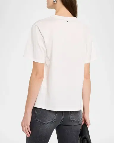 Weekend Max Mara Logo-Embroidered Cotton Jersey T-Shirt | Thumbnail 3 Weekend Max Mara Logo-Embroidered Cotton Jersey T-Shirt | Thumbnail 3