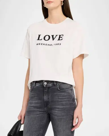 Weekend Max Mara Logo-Embroidered Cotton Jersey T-Shirt | Thumbnail 4 Weekend Max Mara Logo-Embroidered Cotton Jersey T-Shirt | Thumbnail 4