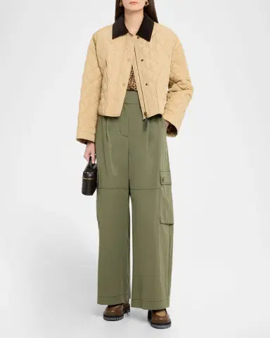 Weekend Max Mara Barrel-Leg Gabardine Cargo Pants | Thumbnail 2 Weekend Max Mara Barrel-Leg Gabardine Cargo Pants | Thumbnail 2