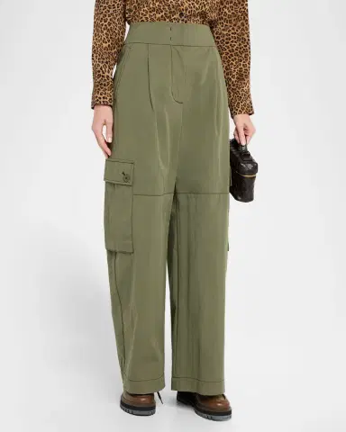 Weekend Max Mara Barrel-Leg Gabardine Cargo Pants | Thumbnail 4 Weekend Max Mara Barrel-Leg Gabardine Cargo Pants | Thumbnail 4