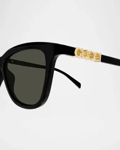 Gucci Logo Lettering 52mm Cat-Eye Sunglasses | Thumbnail 3 Gucci Logo Lettering 52mm Cat-Eye Sunglasses | Thumbnail 3