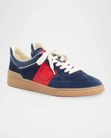 Valentino Garavani Men's Upvillage Leather Low-Top Sneakers | Thumbnail 3 Valentino Garavani Men's Upvillage Leather Low-Top Sneakers | Thumbnail 3