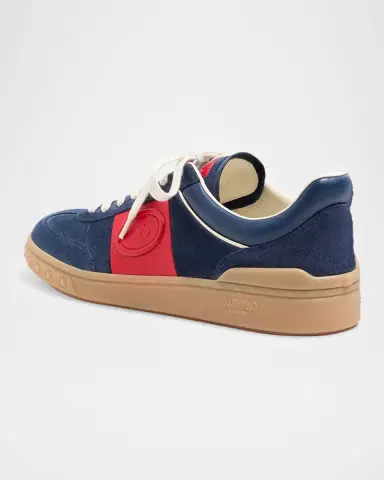 Valentino Garavani Men's Upvillage Leather Low-Top Sneakers | Thumbnail 4 Valentino Garavani Men's Upvillage Leather Low-Top Sneakers | Thumbnail 4