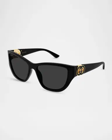Gucci 56mm Acetate Geometric Sunglasses | Thumbnail 2