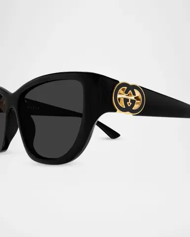 Gucci 56mm Acetate Geometric Sunglasses | Thumbnail 3
