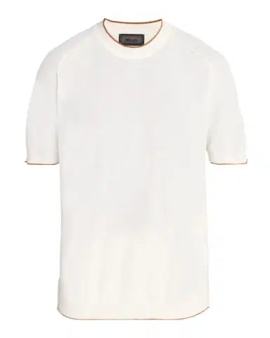 Kiton Men's Cotton Pique Short-Sleeve Crewneck Sweater | Thumbnail 1