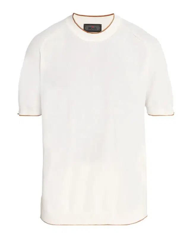 Kiton Men 's Cotton Pique Short-Sleeve Crewneck Sweater