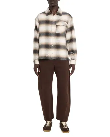 REPRESENT Men's All-Over Initial Flannel Snap-Front Shirt | Thumbnail 1 REPRESENT Men's All-Over Initial Flannel Snap-Front Shirt | Thumbnail 1