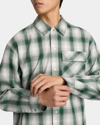 REPRESENT Men's Waffle Flannel Snap-Front Shirt | Thumbnail 4