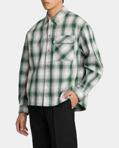 REPRESENT Men's Waffle Flannel Snap-Front Shirt | Thumbnail 6