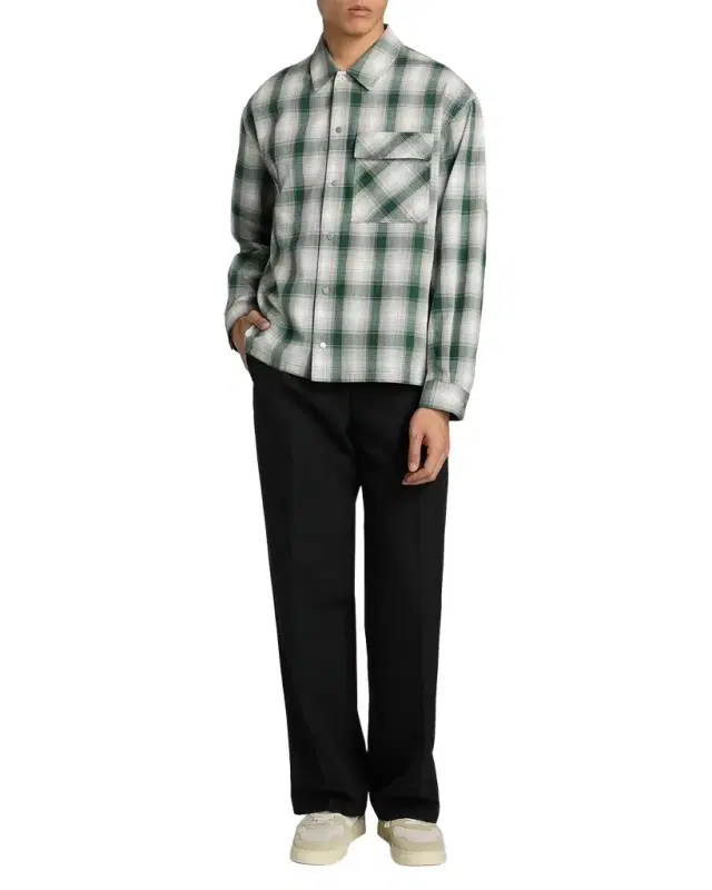 Men's Waffle Flannel Snap-Front Shirt