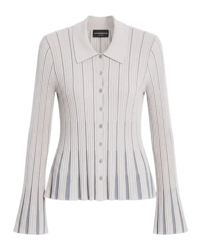 Button-Front Knit Cardigan