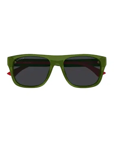Gucci Men's GG2119S-003 Green and Red Acetate Rectangle Sunglasses | Thumbnail 1