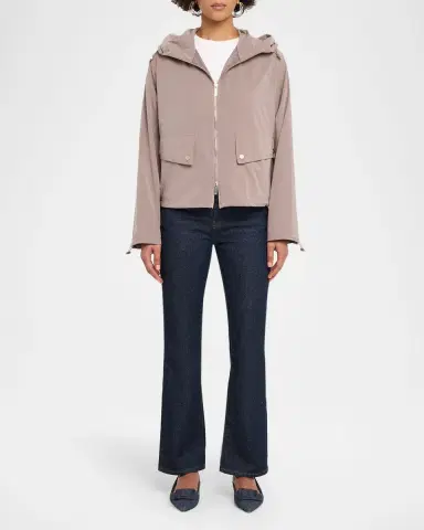 Emporio Armani Hooded Full-Zip Blouson Nylon Jacket | Thumbnail 2 Emporio Armani Hooded Full-Zip Blouson Nylon Jacket | Thumbnail 2