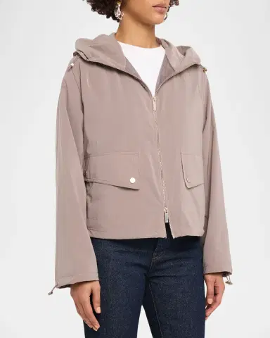 Emporio Armani Hooded Full-Zip Blouson Nylon Jacket | Thumbnail 4 Emporio Armani Hooded Full-Zip Blouson Nylon Jacket | Thumbnail 4
