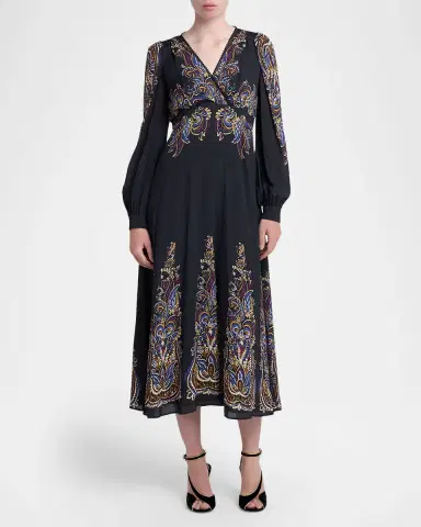 Etro Paisley Silk Midi Dress | Thumbnail 2